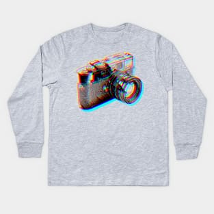 Classic Leica Camera Tribute Design Kids Long Sleeve T-Shirt